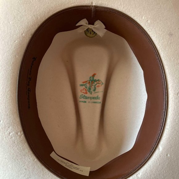 vintage 60s HBC felted wool 'stampede' cowboy hat - size 6 5/8 - Picture 4 of 8